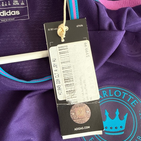 adidas Purple and Blue Men's Jersey - Picture 5 of 6